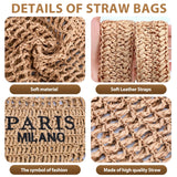 Handmade woven straw beach bag for women with summer mesh hollow shoulder design, perfect for holidays and beach outings.