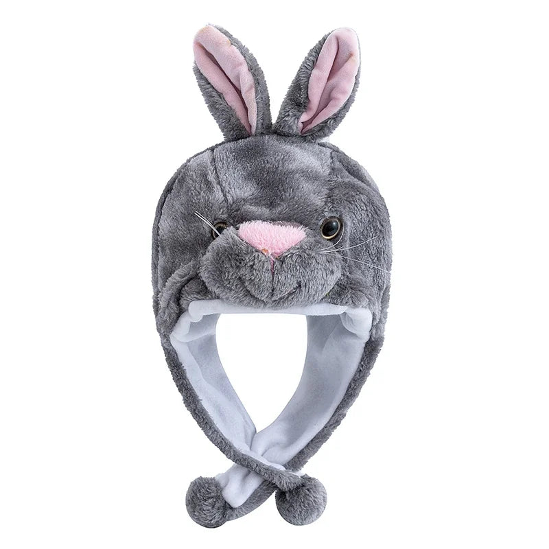 Women's plush 3D animal style winter hat, funny decorative cap for men and women, HSF Marketplace