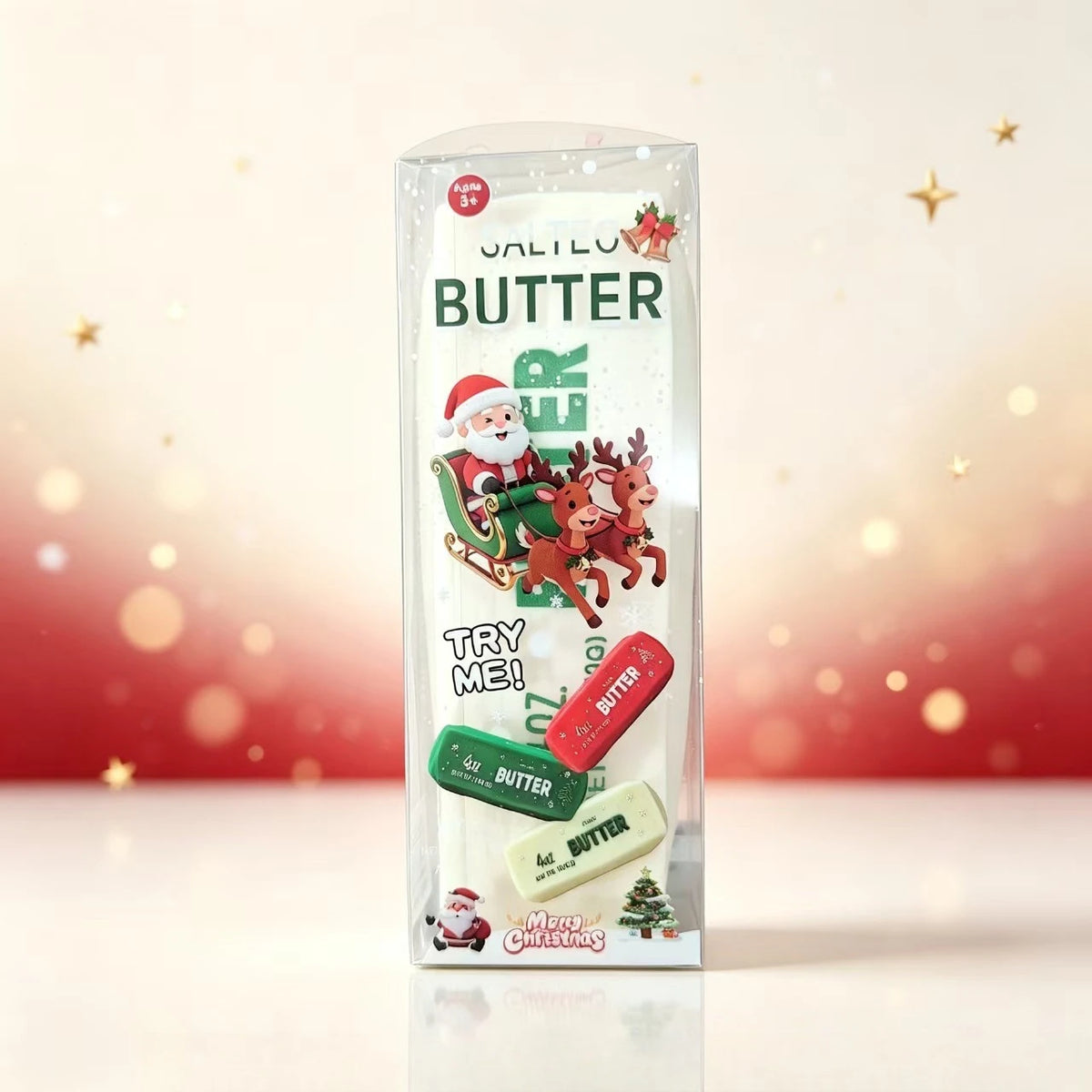 New Christmas Butter Stick Squishy Toy Building Block Fidget Toy Super Soft Slow Rising Squeeze Stress Relief Sensory Toy