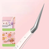 High precision stainless steel eyelash tweezer with leather case by HSF Marketplace