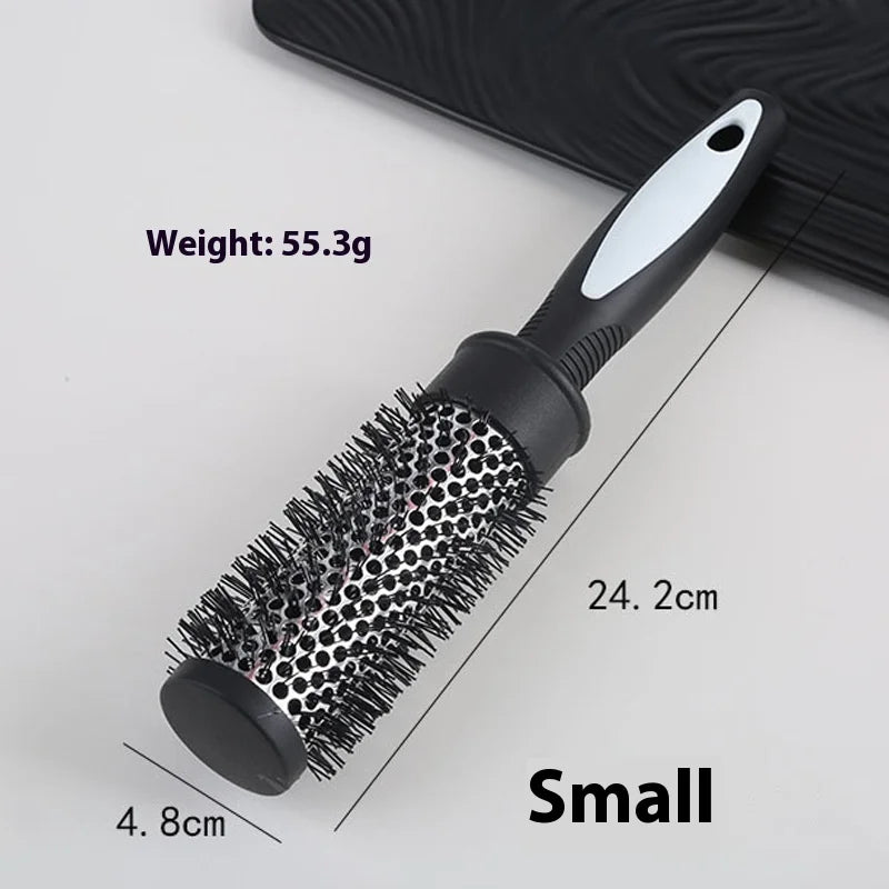 Thermal Round Hair Brush Set Anti-slip Handle Nylon Bristle Salon Hairdressing Curle Roller Comb Blow Drying Volume Styling Tool