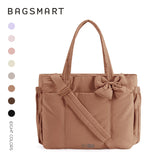 Large capacity HSF Marketplace tote bag for women with multiple pockets, versatile commuting shoulder handbag, sporty and stylish.