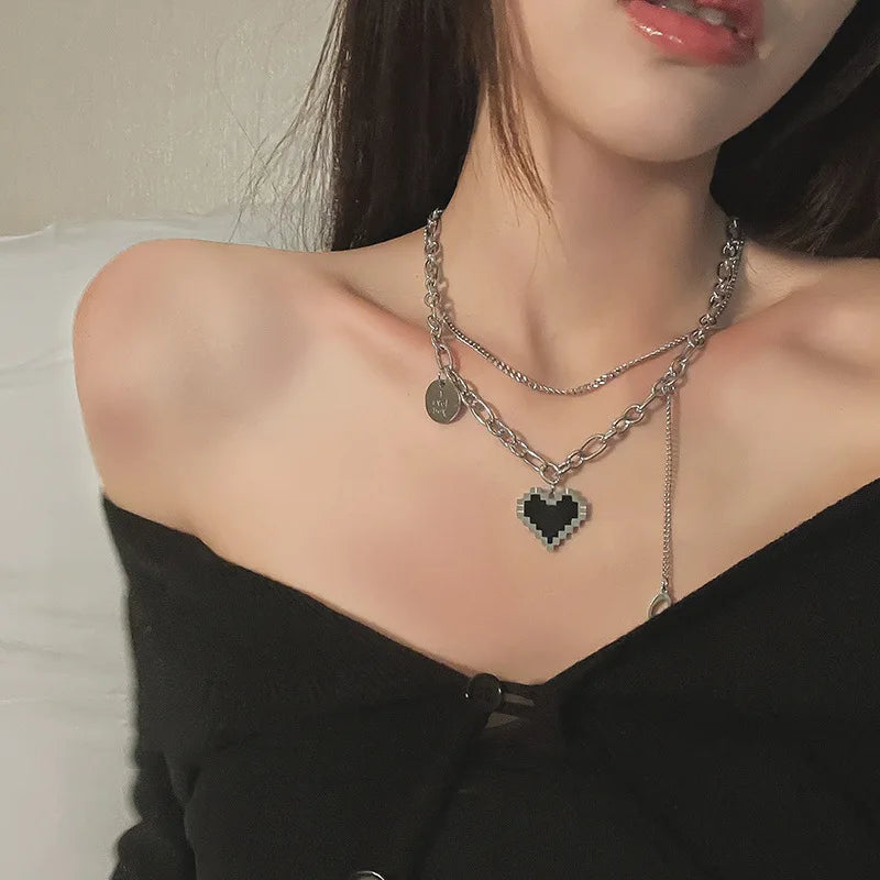 Y2K star zircon pendant necklace by HSF Marketplace on a delicate chain