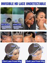 Luxurious Silky Long Straight Glueless Full Lace Front Human Hair Wigs For Women Brazilian Raw Virgin 13x4 13x6 Transparent Lace Frontal Wig 40 42 Inch 300 Density Ultra Smooth Straight Pre Plucked Hairline With Natural Baby