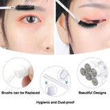 Eyelash Shampoo Cleaning Tools Include 60ML Empty Bottle Foam Dispenser Eyelash Brush Storage Bag Cleaning Nose Brush Eyelash
