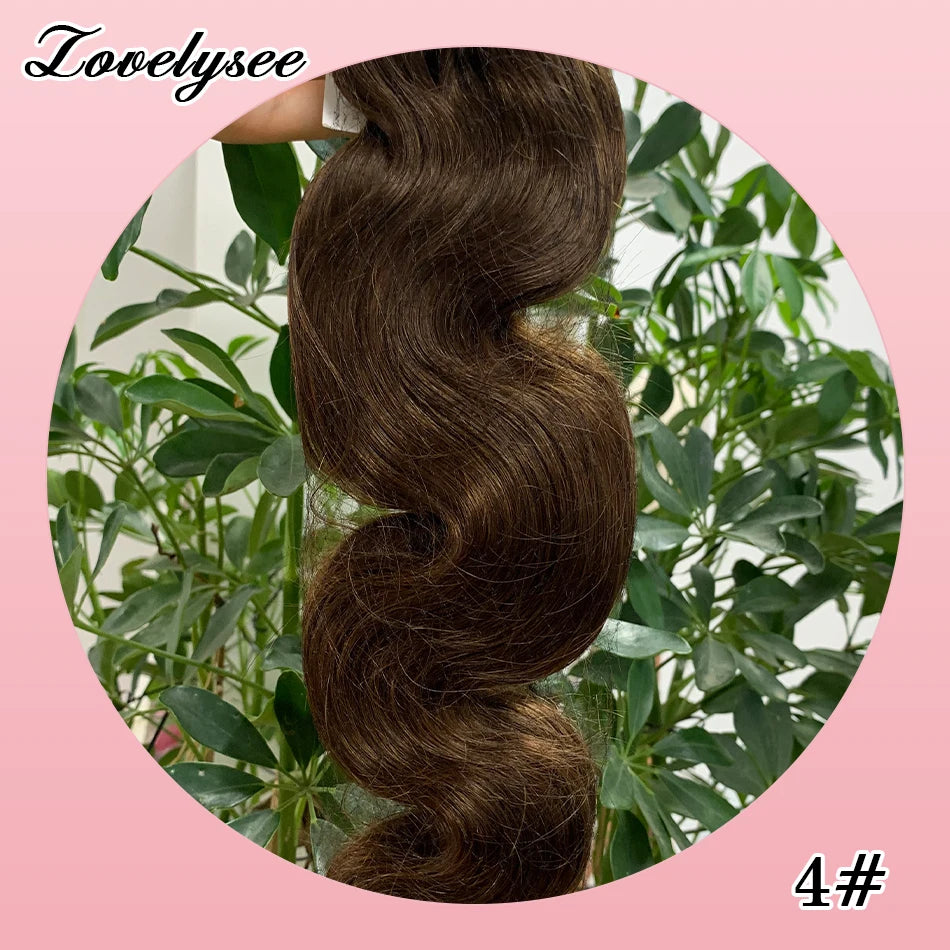 Brazilian human hair body wave drawstring wrap-around ponytail extension, 14–24 inch natural Remy hair