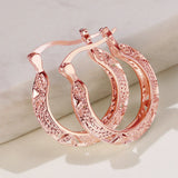 Huitan hollow out hoop earrings for women in modern metal style, HSF Marketplace jewelry
