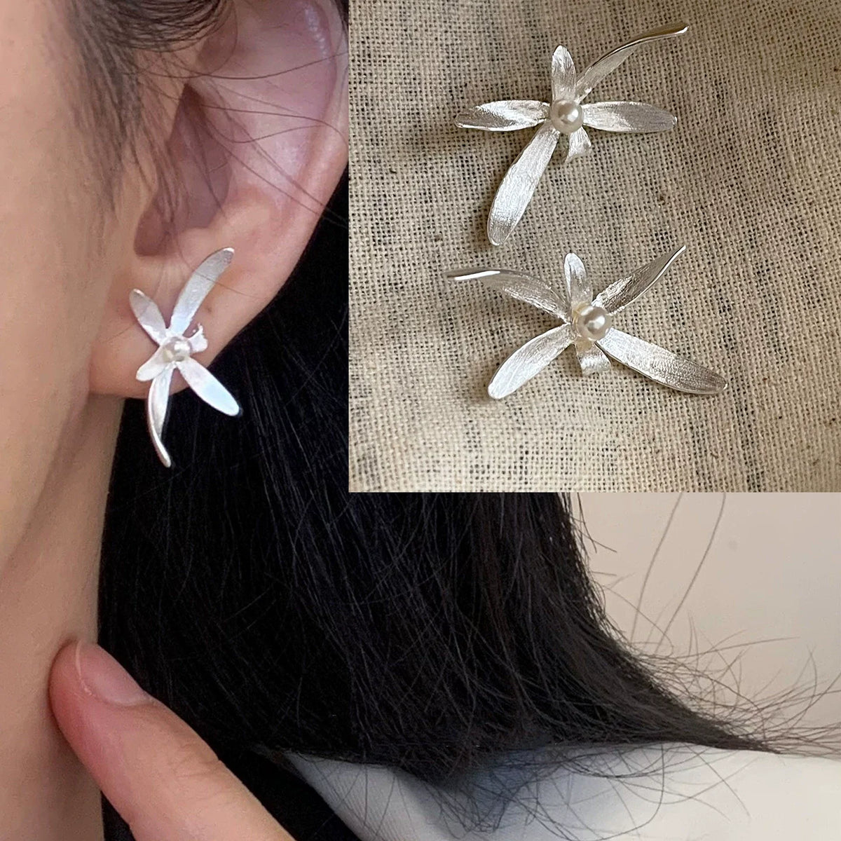 925 Sterling Silver Bow Knot Ear Clip for Women - Sweet Jewelry Gift
