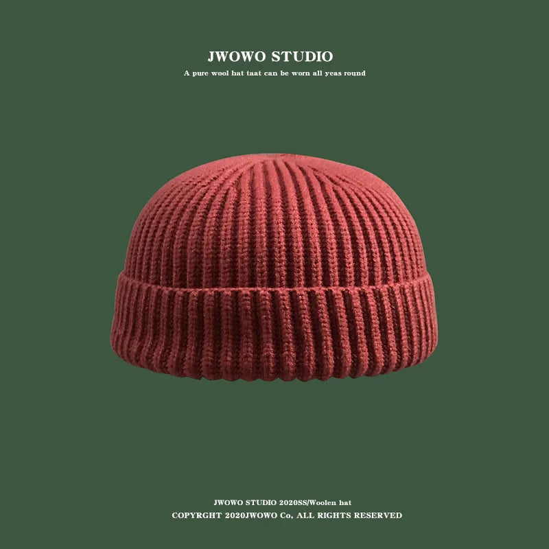Warm knitted melon hat winter beanie for women and men, HSF Marketplace women's hat in soft knit texture
