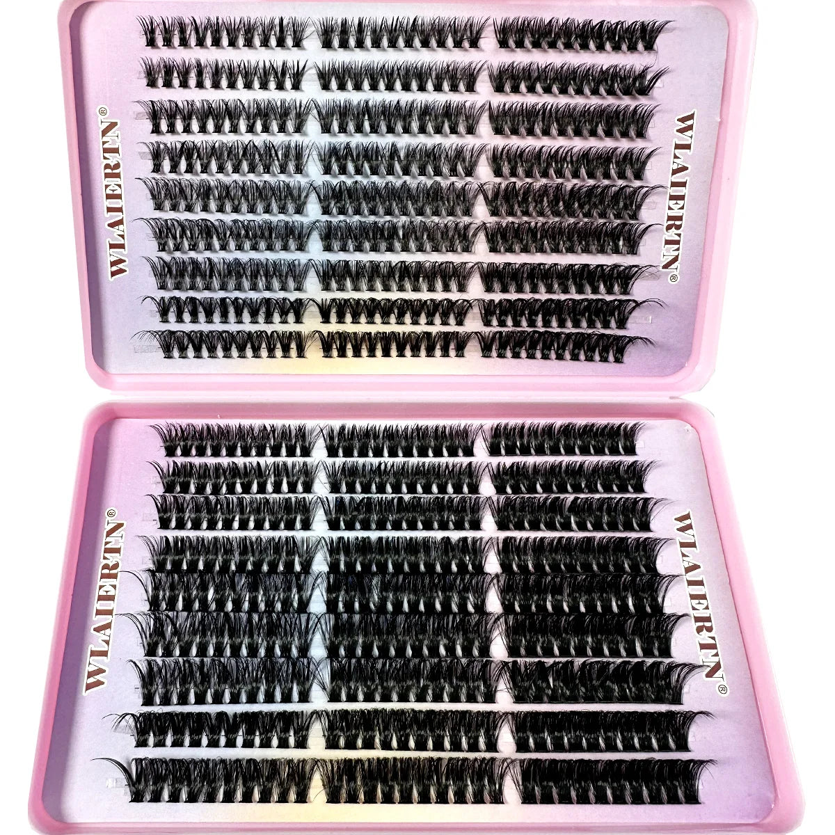 Faux Mink Eyelashes 540Cluster C Curled 9-16mm mixed length 3D Russian strip eyelash extension for natural makeup look