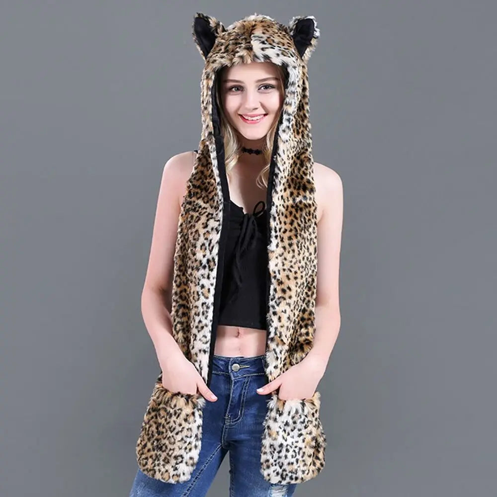 3-in-1 winter warm earmuff hat with scarf and gloves set by HSF Marketplace