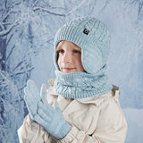 Children's warm fleece-lined hat, scarf, and gloves winter set by HSF Marketplace