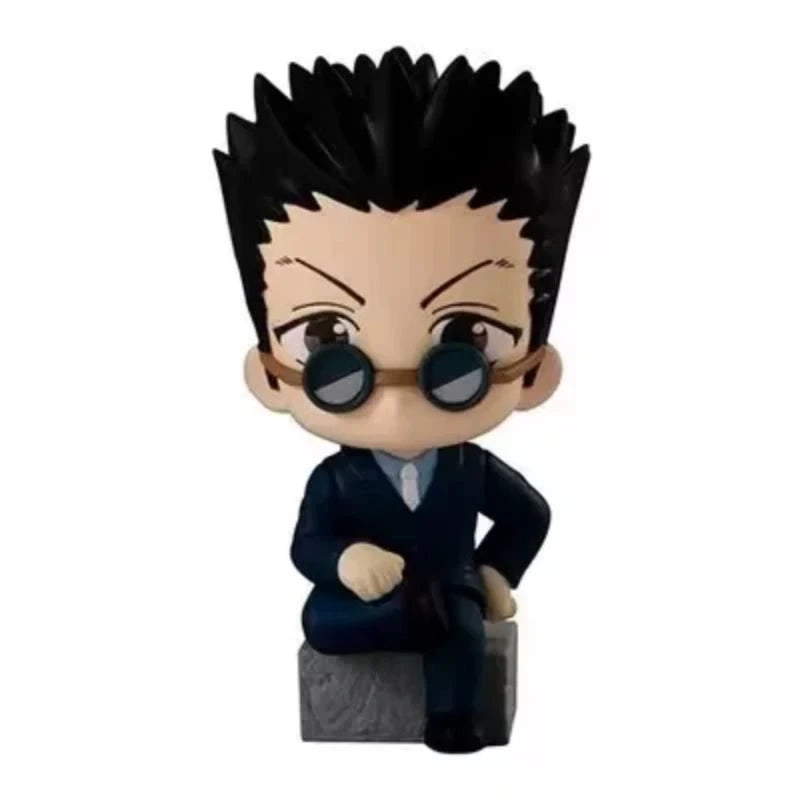 Hunter x Hunter Q version sitting figures of Gon, Killua, Kurapika and Leorio chibi model ornaments