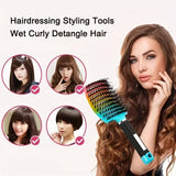 HSF detangling hair brush for curly hair with flexible bristles and scalp massage design
