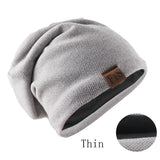 Women's HSF knitted bonnet hat, solid-color soft beanie with casual turban style for autumn and spring