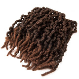 10 Inch Short Curly Spring Pre-twisted Braids Synthetic Crochet Hair Extensions 15 Strands/Pack Ombre Crochet Twist Braids Hair