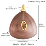 Jewelry pendant featuring jade agate, amethyst, amazonite, water grass, and lapis lazuli stones with 18K gold plating for necklace making