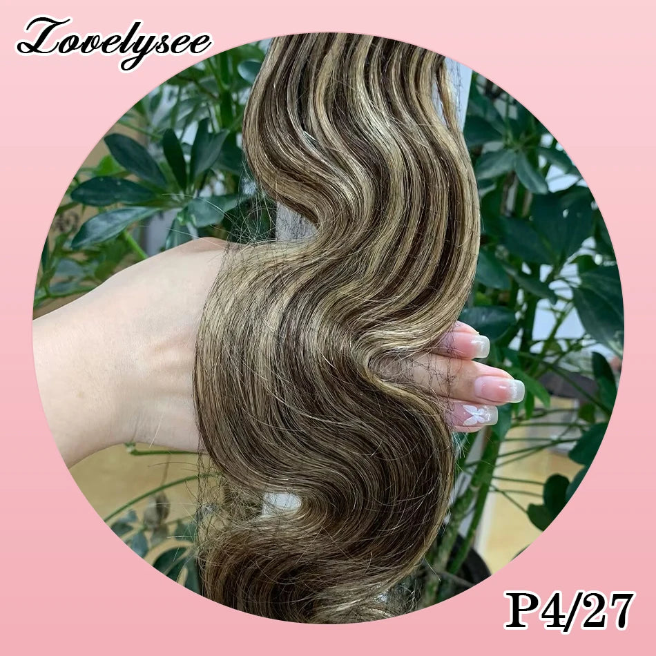 Brazilian human hair body wave drawstring ponytail extension with wrap-around design in natural Remy hair