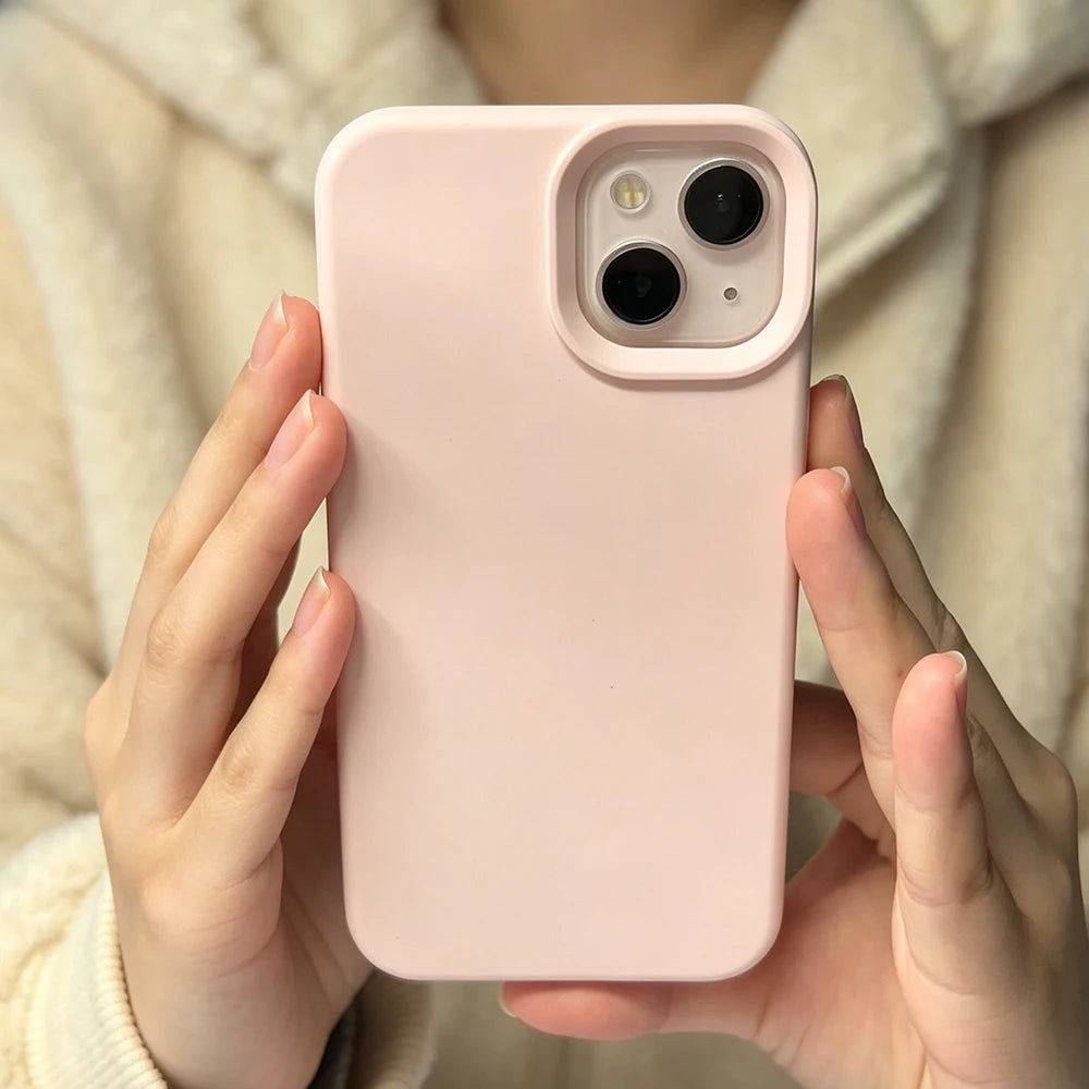 Pink minimalist soft phone case for iPhone 18 to 11 by HSF Marketplace