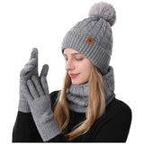 Warm winter hat, scarf and gloves set for men and women by HSF Marketplace