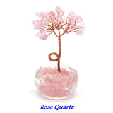 Lucky Money Tree Natural Crystals Aquamarine Fortune Feng Shui Reiki Healing Lapis Lazuli Tree of Life Home Decor Birthday Gifts