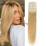 Invisible clip-in real human hair extensions, 5-piece pack with mini clips, Remy hair for women, 12–18 inch