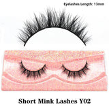 3D real mink false eyelashes by HSF Marketplace, fluffy wispy short clusters in a natural layered design