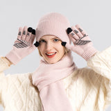 Winter hat, gloves, and scarf set for men and women by HAIRSOFLY SHOP