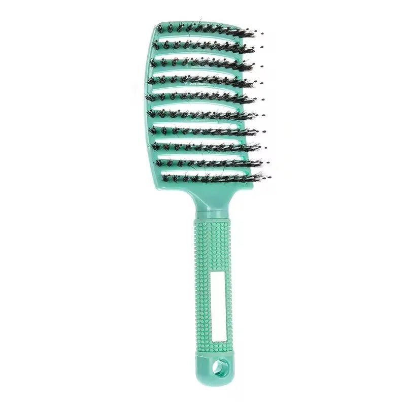 HSF Marketplace detangling hair brush for curly hair with flexible bristles for scalp massage