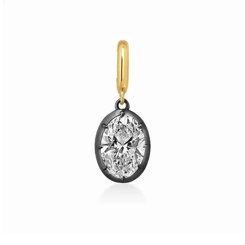 Women's geometric zircon pendant necklace by HSF Marketplace, elegant jewelry for daily wear