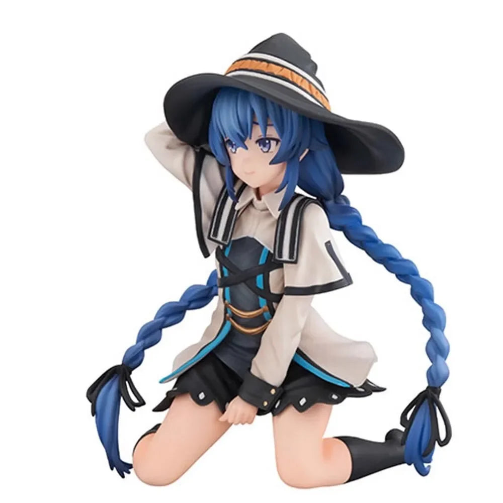 Roxy Migurdia kneeling anime figure from Mushoku Tensei, palm-size PVC collectible desktop ornament