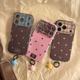 Korean Retro Leather Phone Case for iPhone 11 to 17 Models