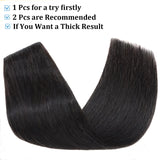 HSF Marketplace Brazilian Remy human hair clip-in extension, straight 10-inch hairpiece with 5 clips in natural style