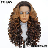 Latisha Lace Frontal Wigs 13x6 Synthetic High Temperature Fiber HD Lace Frontal Wigs 24 Inch Loose Curls Lace Wig For Afro Wome
