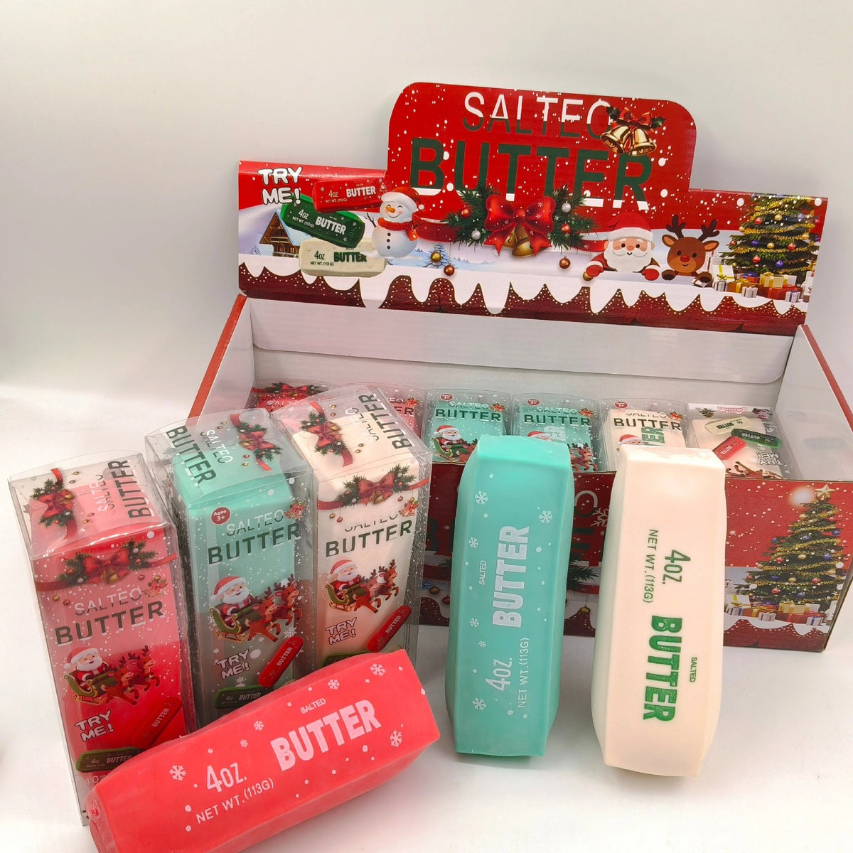 Squishy New Crunchy Handmade Balls Christmas Building Blocks Butter Stick Realistic Food Play Stress Relief Squeeze Fidget Toy