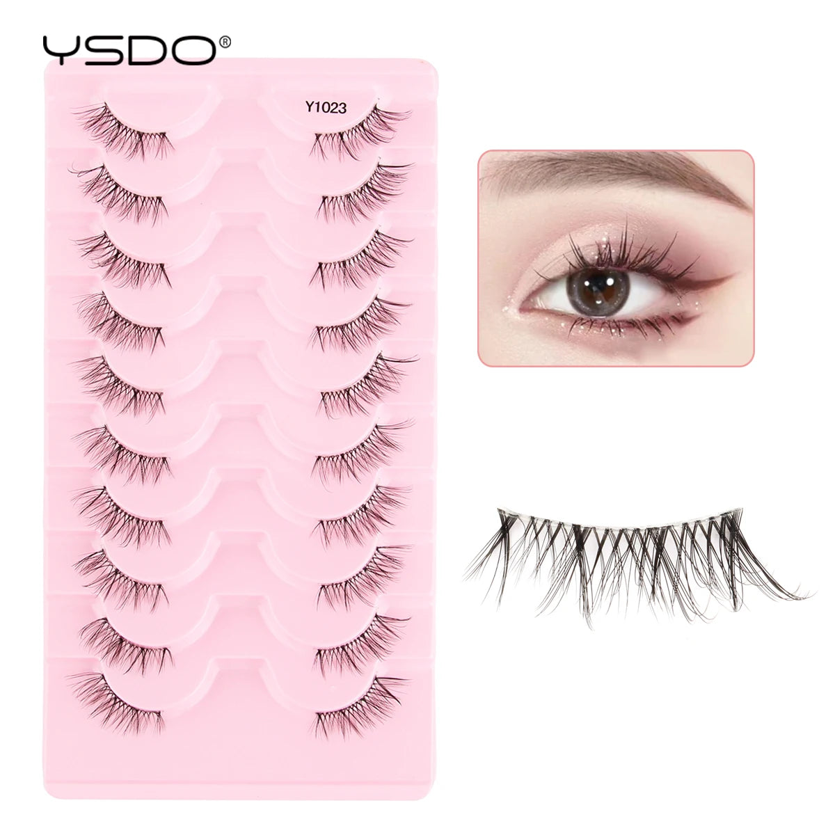Natural half false eyelashes by HSF Marketplace, 5 or 10 pairs for effortless beauty