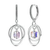 Hypoallergenic CZ zircon hoop earrings in 925 sterling silver by HSF Marketplace