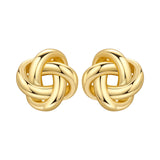 Orstarry S925 sterling silver 18k gold classic knot stud earrings for women