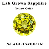 Lab Grown Sapphire Round Shape Royal Blue Color DIY Charms Jewelry Making Ring Necklace Earrings Main Materials Certificate