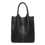 Genuine cowhide leather tote bag for women by HSF Marketplace, luxury commuter handbag with spacious design