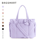 HSF Marketplace BAGSMART large capacity tote bag for women with multiple pockets, perfect for commuting and versatile shoulder use.