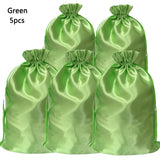 1/5pcs Satin Bags for Packaging Hair Extensions, Bundles, Wigs Soft Silk Pouches With Drawstring for Hair Tools Storage Bags