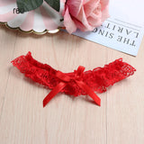 Women’s lace bow garter belt leg ring with bowknot detail for bridal lingerie and cosplay costumes