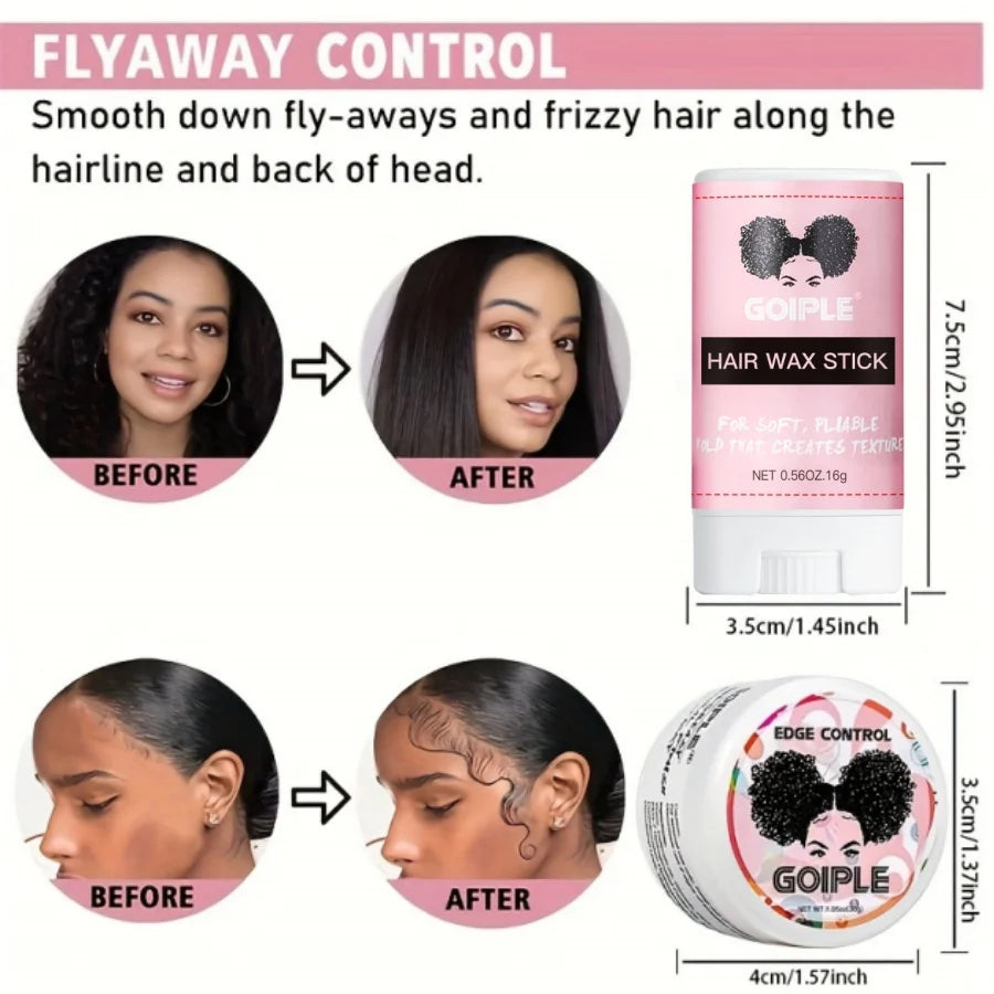 Lace Wig Bonding Spray Melting Spray and Glue for Wigs Bonding Liquid Remover Hair Styling Wax Flyaway Edge Control Gel Wax Kit