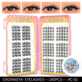 Natural eyelash clusters, 320-piece volume mixed tray false lashes by HSF Marketplace