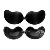 Invisible strapless adhesive stick push-up bra with seamless silicone nipple covers for women’s lingerie
