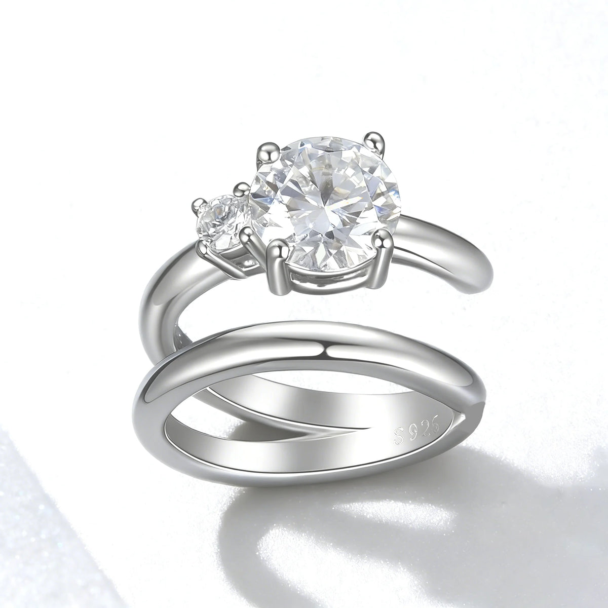 925 sterling silver moissanite earrings for non-pierced ears, clip-on jewelry design
