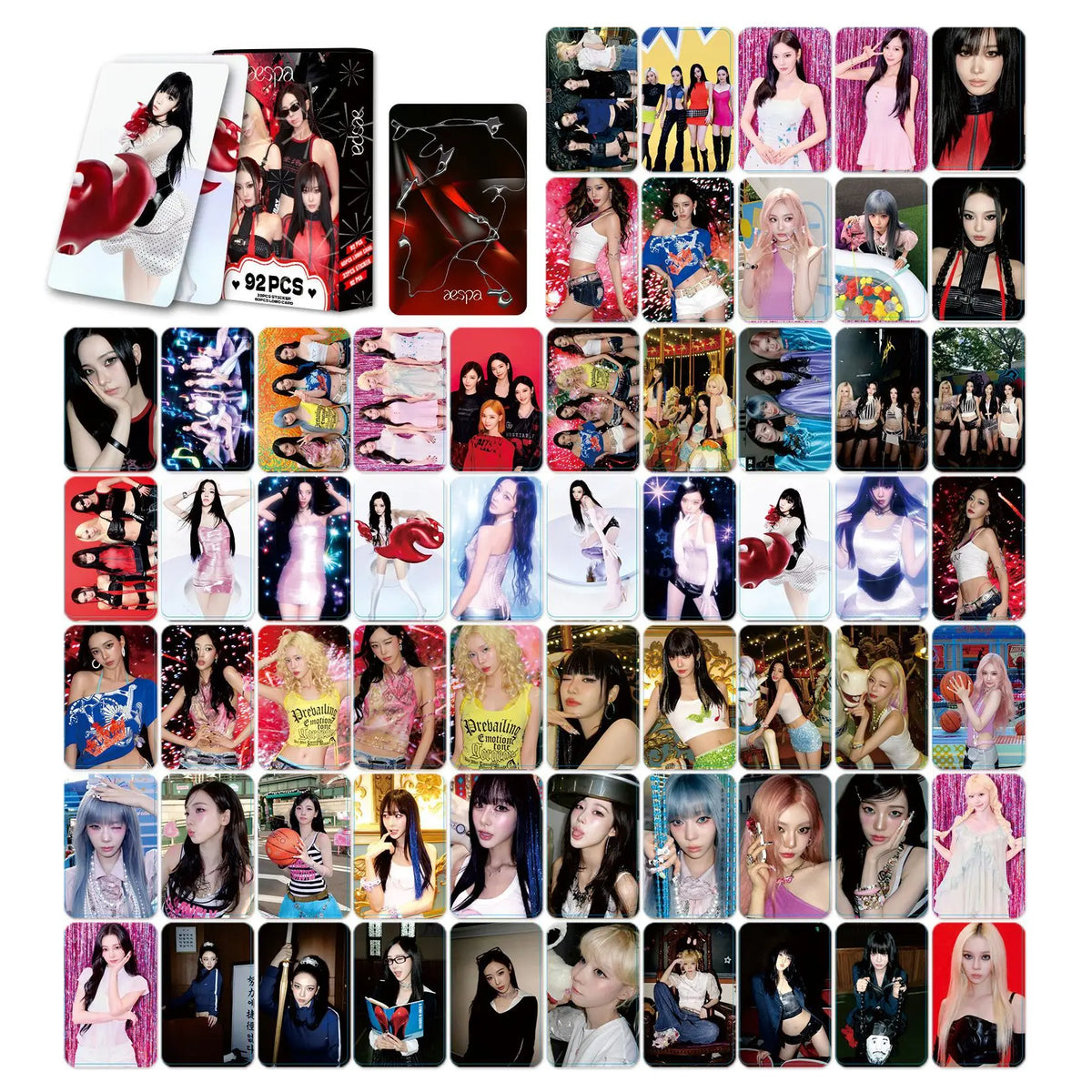 aespa 92-piece K-pop merch set with Lomo photocards and stickers by HSF Marketplace