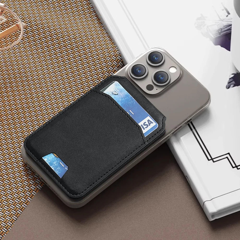 Magnetic leather wallet case for iPhone 16, 15, 14, and 13 Pro Max by HSF Marketplace
