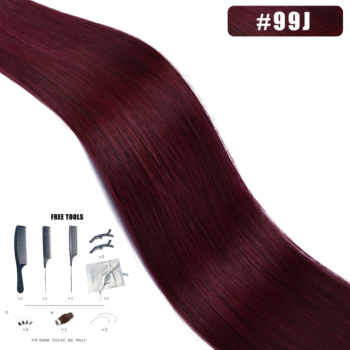 KIikiigirl PU clip-in hair extensions, 100% Remy human hair seamless weft for women